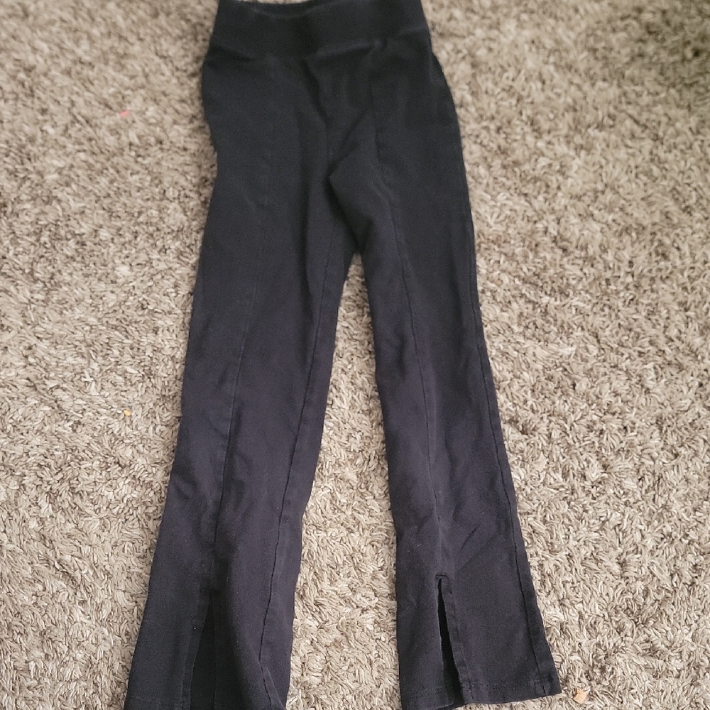 The Children's Place Black Kids Leggings with Slit